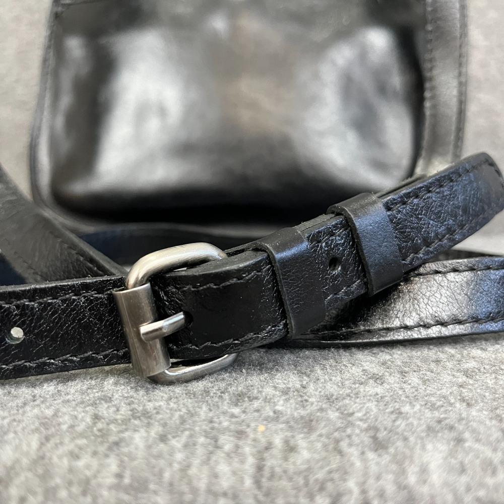 Patricia Nash London Saddle Bag Heritage Black Leather Crossbody Medium Purse - Picture 5 of 13